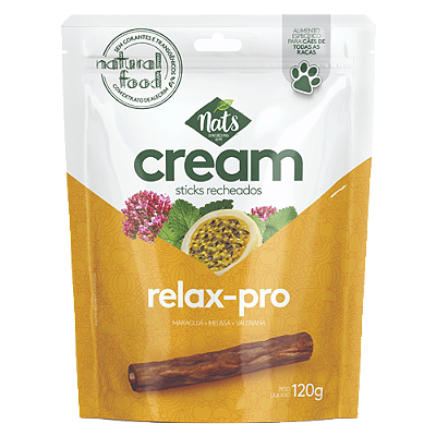 Sticks Recheado Cream Nats Relax Pró sabor Maracujá, Melissa e Valeriana 120g