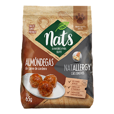 Almôndegas Nats NatAllergy sabor Carne de Cordeiro 65g