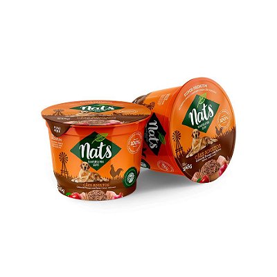 Alimento Úmido Nats Cães Adultos sabor Cubos de Frango com Arroz 245g