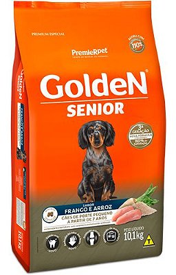 Ração Seca Golden Fórmula Cães Sênior Porte Pequeno sabor Frango e Arroz