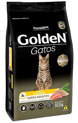 Ração Seca Golden Gatos Adultos sabor Frango