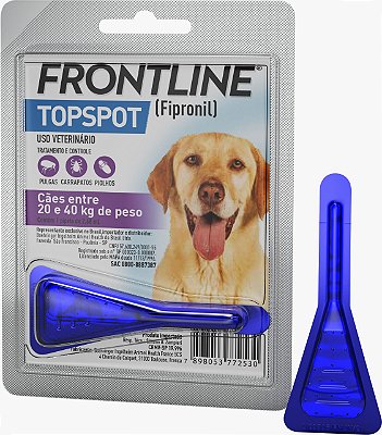 Frontline TopSpot Cães Antipulgas e Carrapatos 2,68ml para 20 a 40kg