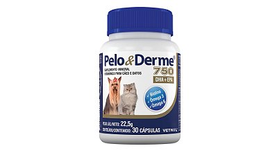 Suplemento Vetnil Pelo & Derme 750 DHA + EPA