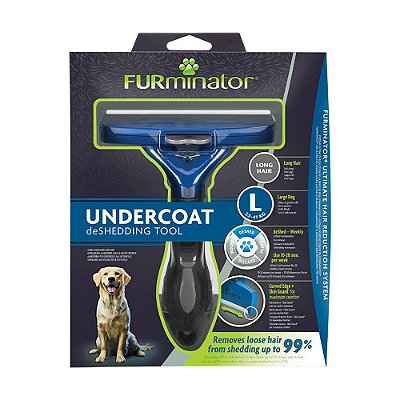 Rasqueadeira Furminator para Cães de Porte Grande de Pelo Longo