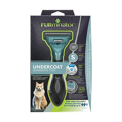 Rasqueadeira Furminator Pequeno para Gatos de Pelo Longo