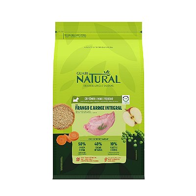 Ração Seca Guabi  Natural Cães Sênior Raças Mini e Pequenas sabor Frango e Arroz Integral