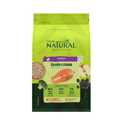 Ração Seca Guabi Natural Gatos Adulto sabor Salmão e Cevada