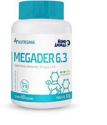 Suplemento Nutrisana Megader 6.3 60 Cápsulas - Validade 12/01/2024