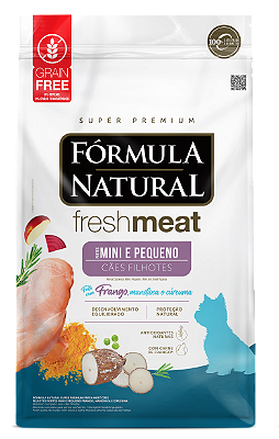 Ração Fórmula Natural Fresh Meat para Cães Filhotes de Porte Mini e Pequeno sabor Frango