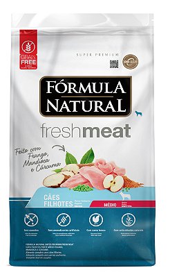 Ração Seca Fórmula Natural  Fresh Meat Cães Filhotes Porte Médio sabor Frango