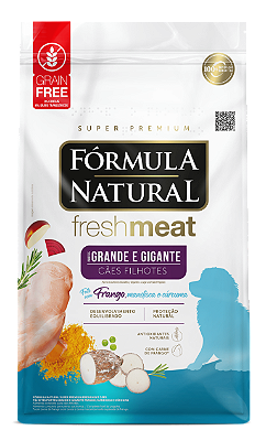 Ração Fórmula Natural Fresh Meat para Cães Filhotes de Porte Grande e Gigante Sabor Frango