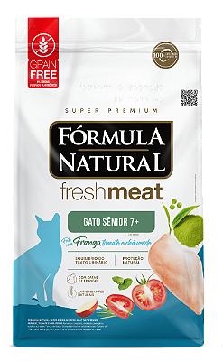 Ração Fórmula Natural Fresh Meat Sênior para Gatos Sabor Frango
