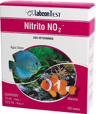 Teste de Nitrito para Aquários Marinhos e de Água Doce Labcon Test Nitrito NO2 100 Testes