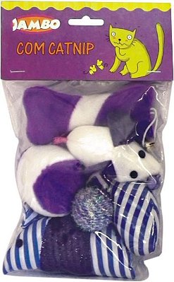 JB40006N Brinquedo Jambo para Gato com 6 Unidades