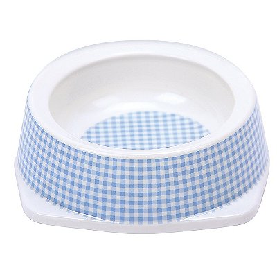 Comedouro Jambo Vichy Azul para Gato