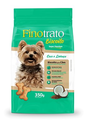 Biscoito Finotrato para Cães sabor Coco e Linhaça 350g