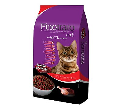 Ração Seca Finotrato Gatos Adultos sabor Seleções de Carnes 25kg
