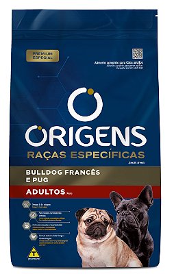 Ração Seca Origens Cão Adulto de Raça Específica Bulldog Francês e Pug