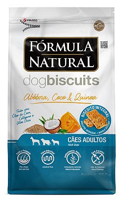 Biscoito Fórmula Natural Cão Adulto Biscuits sabor Abóbora, Coco E Quinoa 250g