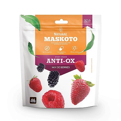 Petisco Natural Maskoto Anti-Ox Cães sabor Mix de Berries