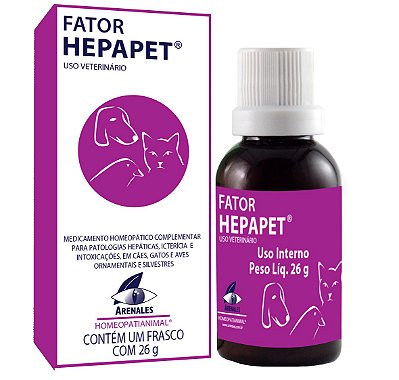 Homeopatia Para Cães e Gatos Arenales Fator Hepapet 26g