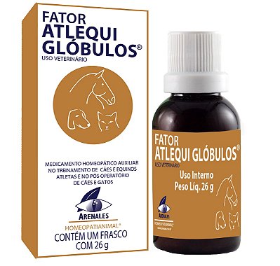 Homeopatia Para Cães e Gatos Arenales Fator Atlequi Glóbulos 26g