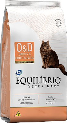 Ração Seca Equilíbrio Veterinary Gatos O&D Obesity & Diabetic