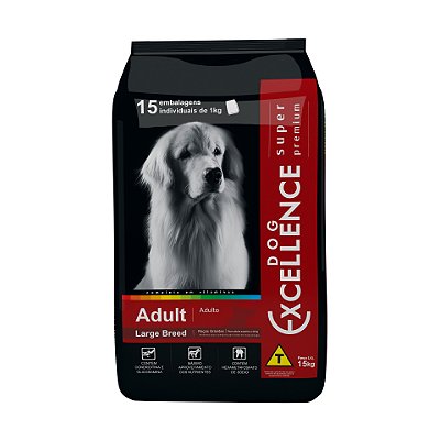 Ração Seca Dog Excellence Super Premium Cães Adultos Raças Grandes 15kg