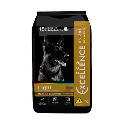 Ração Seca Dog Excellence Super Premium Cães Adultos Light Raças Grande 15kg