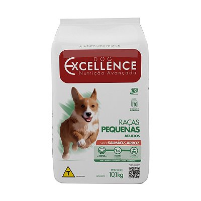 Ração Seca Dog Excellence Cães Adulto Raças Pequenas sabor Salmão e Arroz