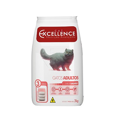 Ração Seca Cat Excellence Adultos sabor Salmão