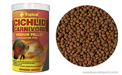 Ração Tropical Cichlid Carnivore Medium Pellet