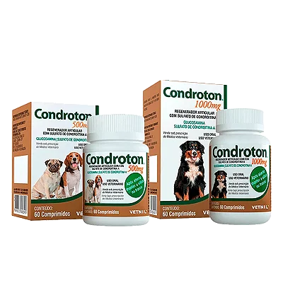 Condroton® Vetnil Regenerador Articular para Cães com Condroitina e Glucosamina
