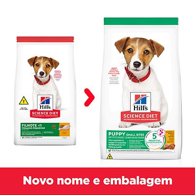 Ração Hill's Science Diet Pedaços Pequenos para Cães Filhotes Sabor Frango