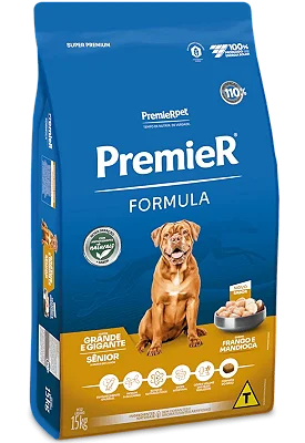 Ração Premier Fórmula para Cães Sênior de Porte Grande e Gigante Sabor Frango 15kg
