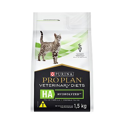 Ração Pro Plan Veterinary Diets Hipoalergênica HA Hydrolyzed para Gatos 1,5kg