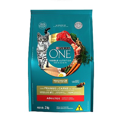 Ração Seca One Gato Adulto sabor Frango e Carne