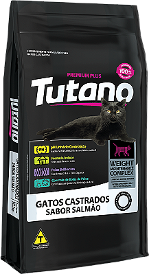 Ração Seca Tutano Gatos Castrados Sabor Salmão