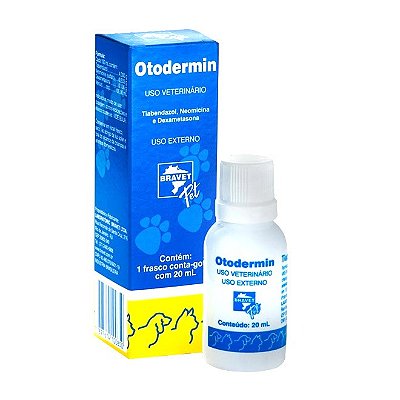Otológico Bravet Pet Otodermin 20ml