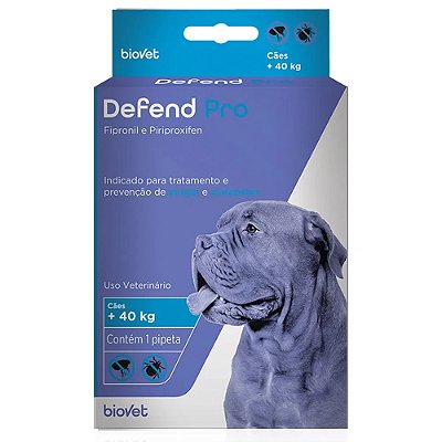 Antipulgas e Carrapatos Biovet Defend Pro +40kg 4,02ml