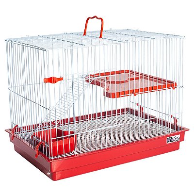 Gaiola Jel Plast para Coelho ou Porquinho da Índia com Andar Ref. 1108/1109/1110