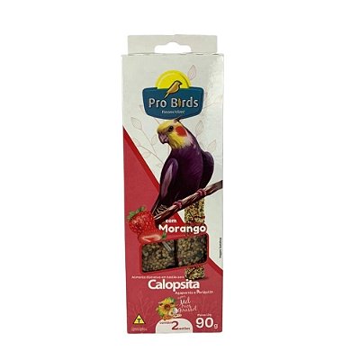 Bastão Calopsita Pró Birds sabor Morango 100g