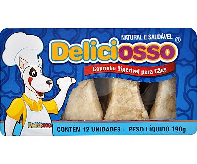 Courinho Digerível para Cães Deliciosso Flat Bone 190g