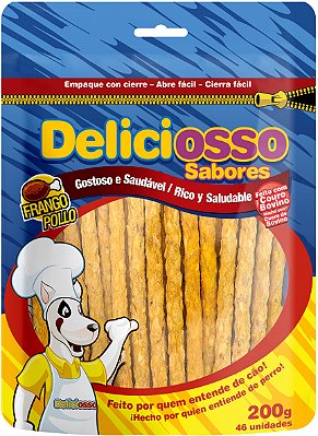 Palito Fino Deliciosso Sabores sabor Frango 200g 46 Unidades