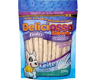 Palito Médio Deliciosso Baby com Leite 200g 20 Unidades