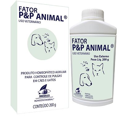Homeopatia Para Cães e Gatos Arenales Fator P&P Animal Talco 200g