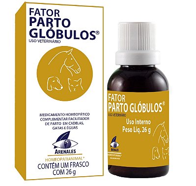 Homeopatia Para Cães e Gatos Arenales Fator Parto Glóbulos 26g