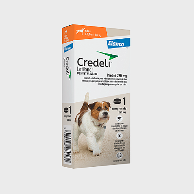Credeli Comprimido Mastigável Mensal Contra Pulgas e Carrapatos 225mg para Cães de 5,5 a 11kg