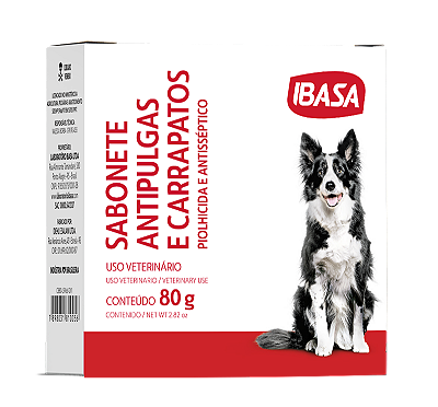 Ectoparasiticda Ibasa Sabonete Antipulgas e Carrapatos 80g