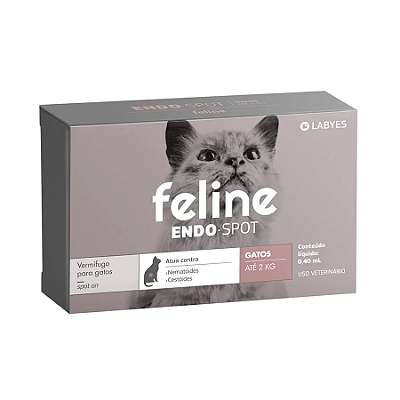 Vermífugo Labyes Feline Endospot Até 2kg